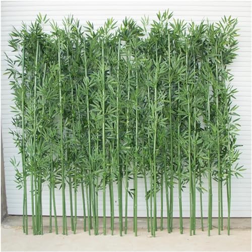 ZCFLWR Pantalla de privacidad de bambú para Exteriores, árboles de Plantas de bambú Artificiales Grandes, 3 pies, 4 pies, 5 pies, 6 pies, 6,5 pies de Alto, Planta de bambú Artificial Falsa con Hoja