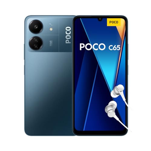 Xiaomi Poco C65 - Smartphone de 8+256GB, Pantalla de 6.74” 90Hz HD+, MediaTek Helio G85, Triple cámara 50MP+2MP+QVGA, 5000mAh, NFC, Azul (Versión ES)