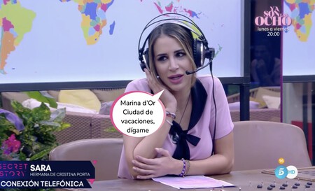 Secret Story: la hermana de Cristina Porta levanta el teléfono y pone a caer de un burro a Miguel Frigenti