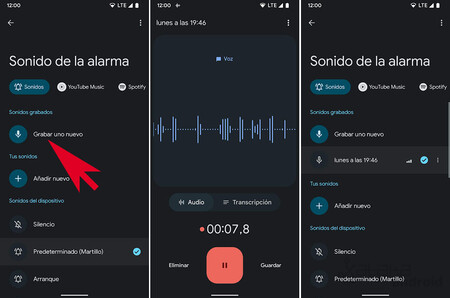 Grabar Sonido Reloj Google