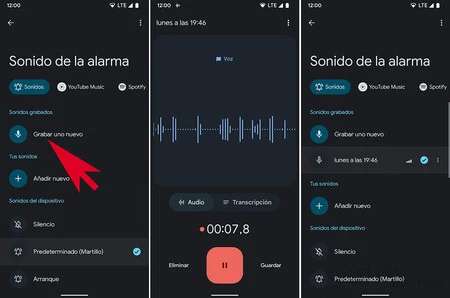 音声を録音する Google 時計