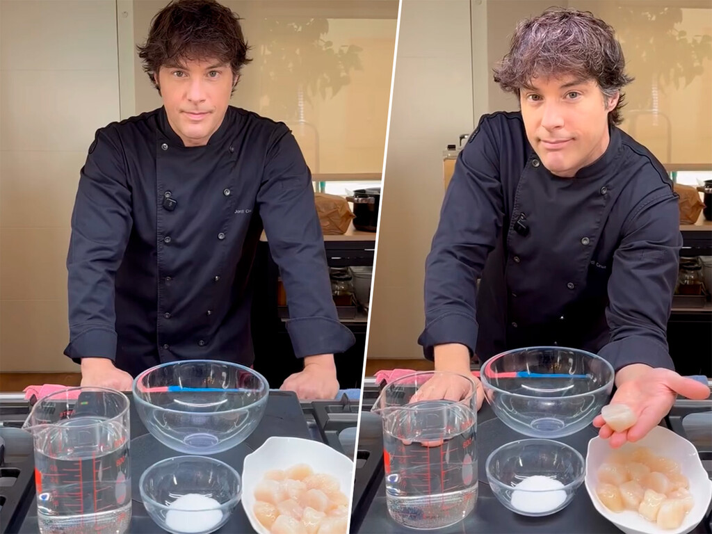 El truco de Jordi Cruz para salar cualquier pescado y marisco es muy sencillo: hay que imitar el agua de mar