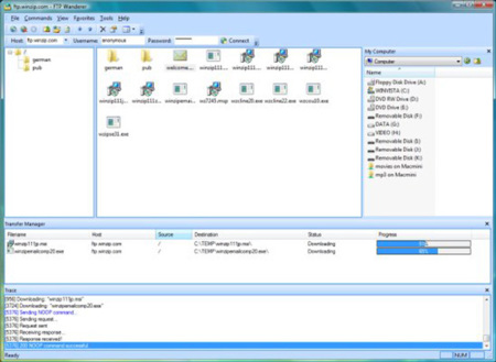 FTP Wanderer, sencillo administrador FTP para Windows