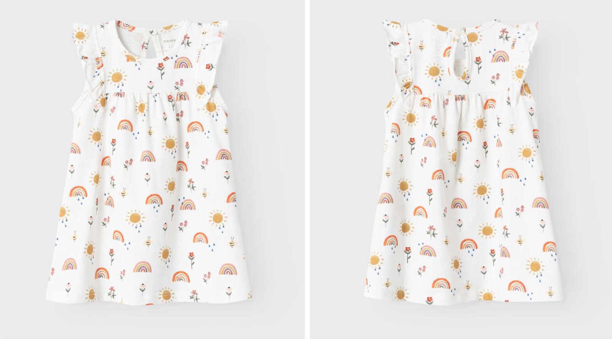 Vestido bebe niña con arcoíris