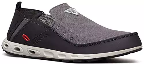 Columbia Men's Bahama Vent PFG Loafer, Titanium MHW/Bright Red, 10 D(M) US