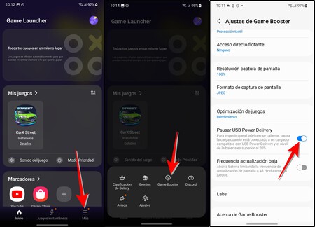 Samsung Ajuste Carga Juegos
