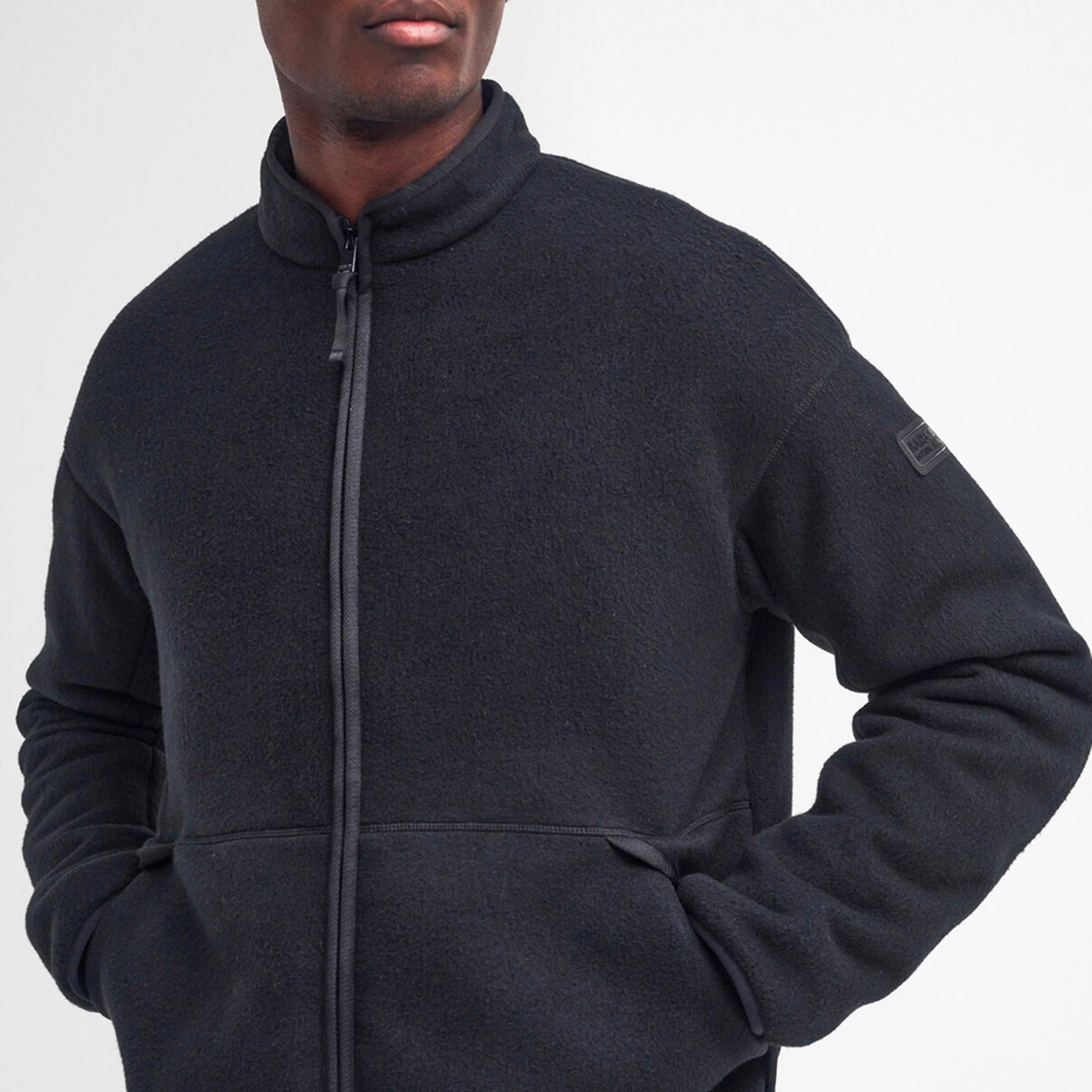 Chaqueta de hombre Barbour de cuello alto y cierre de cremallera
