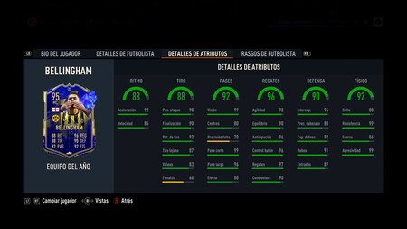 Bellingham Toty Stats