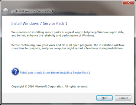 Filtrado el Service Pack 1 de Windows 7