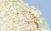 Mapa con los bares de Buenos Aires 