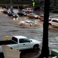 El Lamborghini Gallardo submarino, protagonista de las inundaciones en California