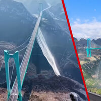 A 625 metros sobre el río y una cascada que nadie planeó: así convirtió China un problema de ingeniería para el puente más alto del mundo en una atracción turística 