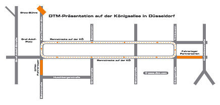 Mapa de la pista habilitada para la presentación del DTM
