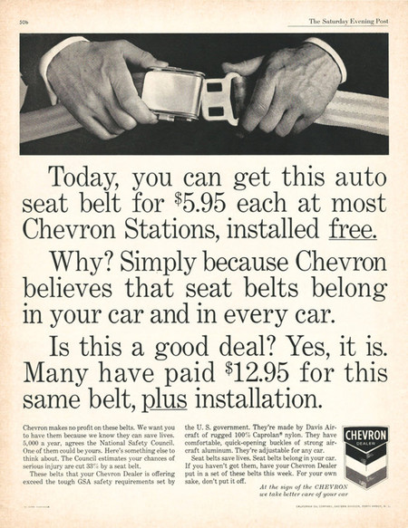 Cinturon Gasolinera Chevron 1967