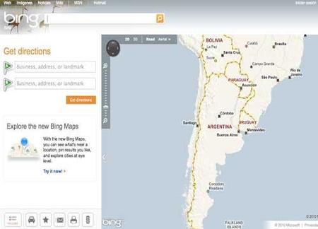 Bing Maps: una opción en mapas web sorprendente