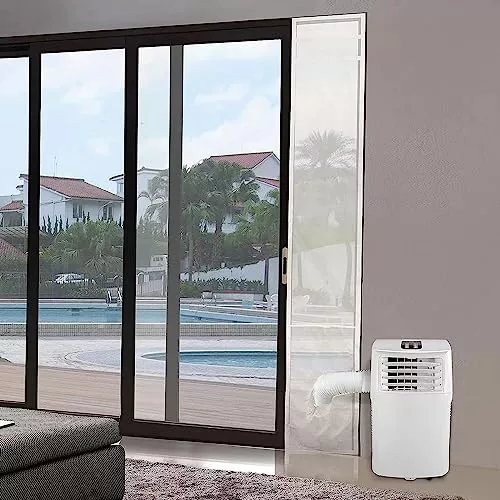 Aislante Ajustable para Puertas Correderas Hoomee para Aires Acondicionados Portátiles y Secadoras (35x232CM)