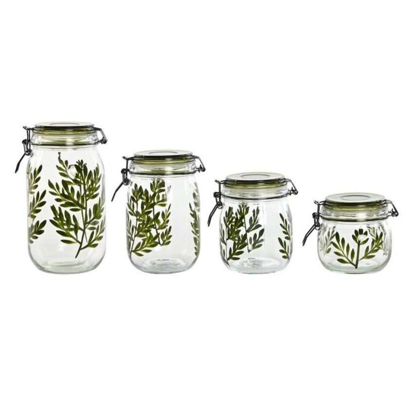 Bote set 4 cristal hierro