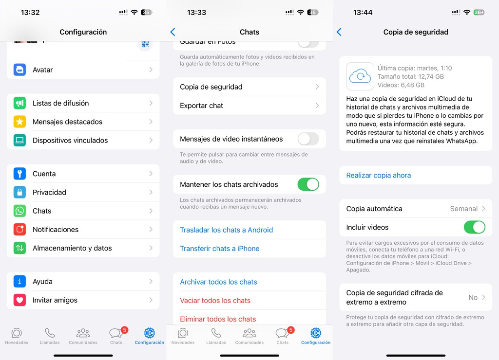 Cómo pasar todos los chats de WhatsApp de un iPhone a otro iPhone