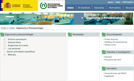 Portal temático de ergonomía del INSHT