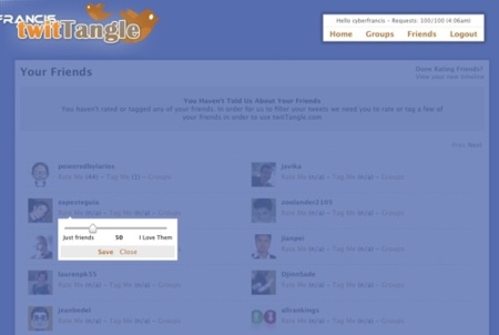 twiTangle, ordena y clasifica a tus contactos en Twitter