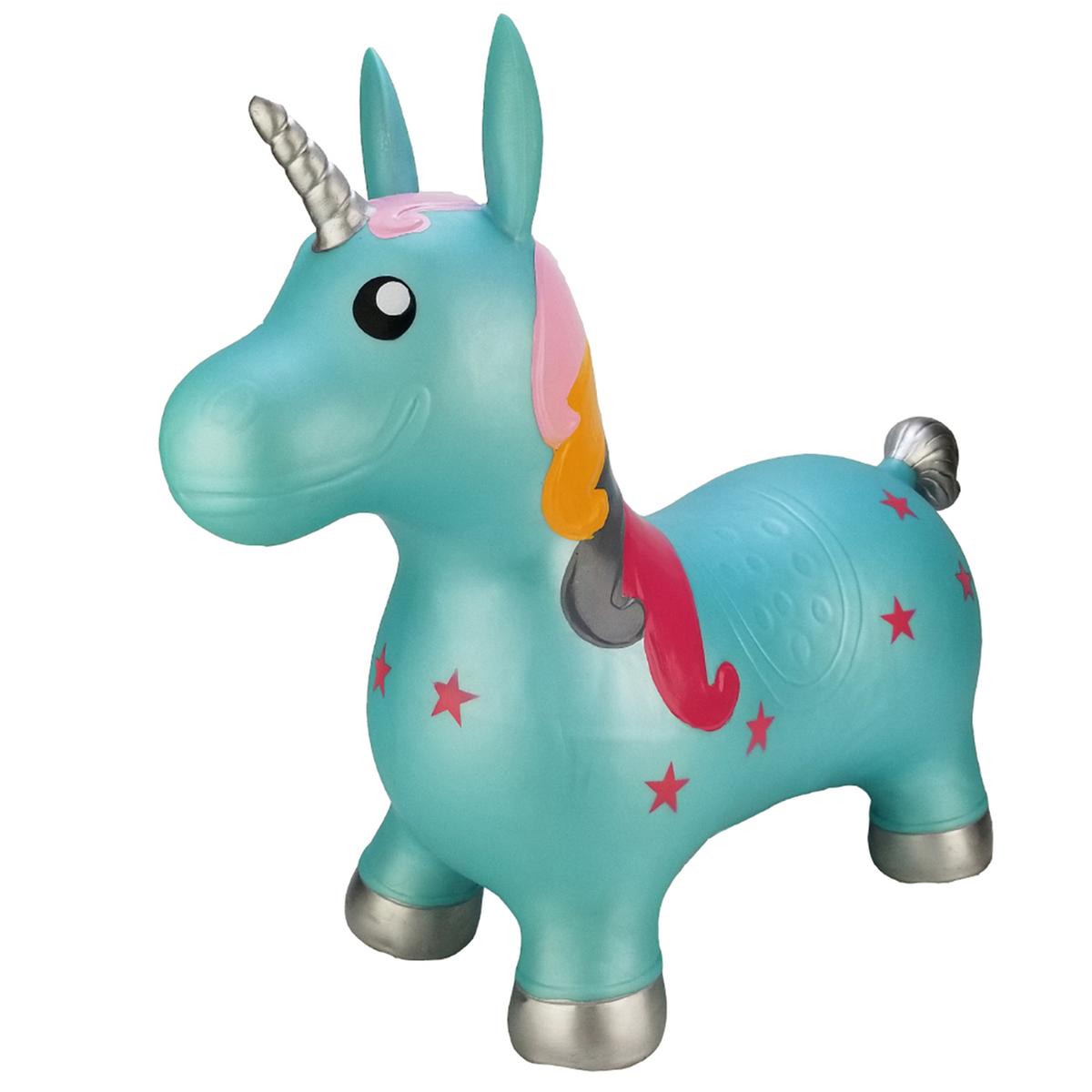 Unicornio hinchable saltarín