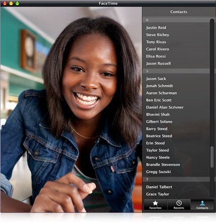 apple facetime mac os x snow leopard videoconferencia