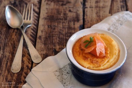 Soufflé de salmón ahumado. Receta