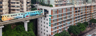 There's a subway station in China built in the middle of a housing block (and it's amazing)