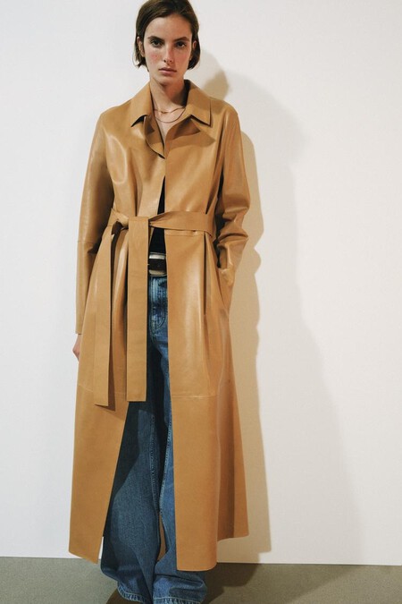 Zara Abrigo Piel