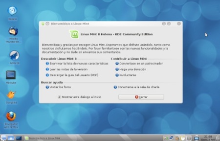 Disponible Linux Mint 8 KDE Community Edition