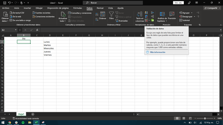 Validacion De Datos Excel