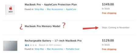 Aparecen rastros indicando una actualización menor de los MacBook Pro en la web de la Apple Store