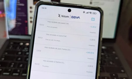 Bizum アプリケーションのアクティビティ ログ