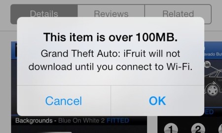 Apple amplía el tamaño máximo de las descargas en la App Store desde las redes móviles a los 100 MB