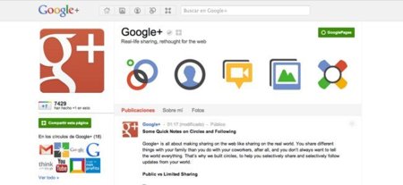 La imagen de la semana: las nuevas páginas de Google+ y sus fallos