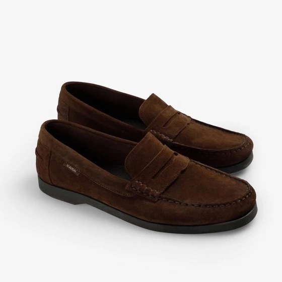 Mocasines de hombre en ante con antifaz - Scalpers - Marrón