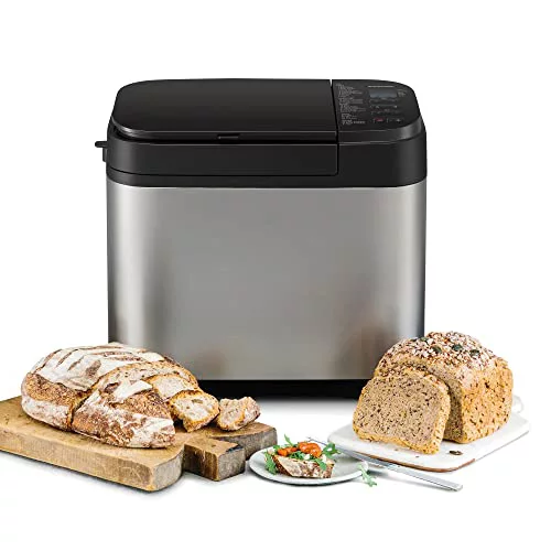 Panasonic SD-YR2550SXE Panificadora Automática con Dispensador, 850 W, Sensor de Temperatura, Temporizador Digital 13H, 31 Programas, Plateado