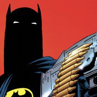 Batman es un tibio con las armas, pero al principio encañonaba con rifles a los criminales que daba gusto