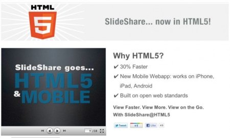 SlideShare se pasa a HTML5 y le dice adiós a Flash