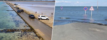 Resulta que en Francia hay una carretera que el Atlántico inunda dos veces al día. Al cruzarla, te juegas un rescate