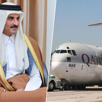 O jato privado do emir do Catar é tão grande que ajudou o aeroporto italiano a subir de categoria 