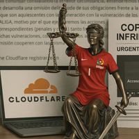 Lo último de LaLiga: amenazar a los usuarios de Cloudflare para que sean ellos quienes denuncien a Cloudflare. No tiene ni pies ni cabeza 