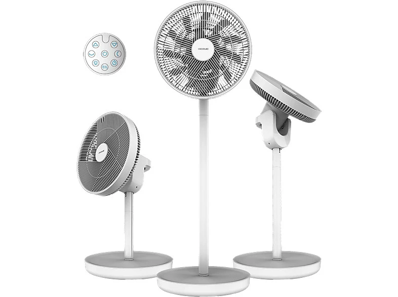 Ventilador de pie - Cecotec EnergySilence 2600 Sunflower Portable, Batería, 