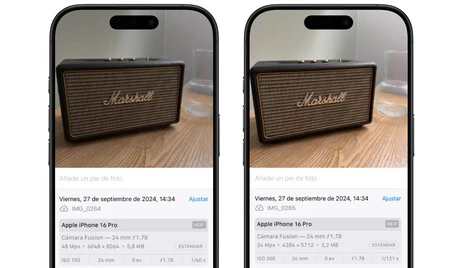マニュアルモードの48メガピクセル写真と自動モードの24メガピクセル写真の光の違い