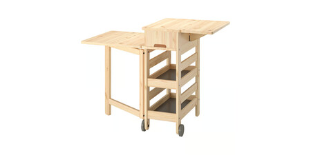 RESARÖ Mesa abatible móvil con almacenaje de Ikea