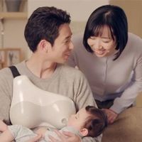 Los japoneses lo han inventado: crean un pecho artificial para que los papás puedan "amamantar" al bebé