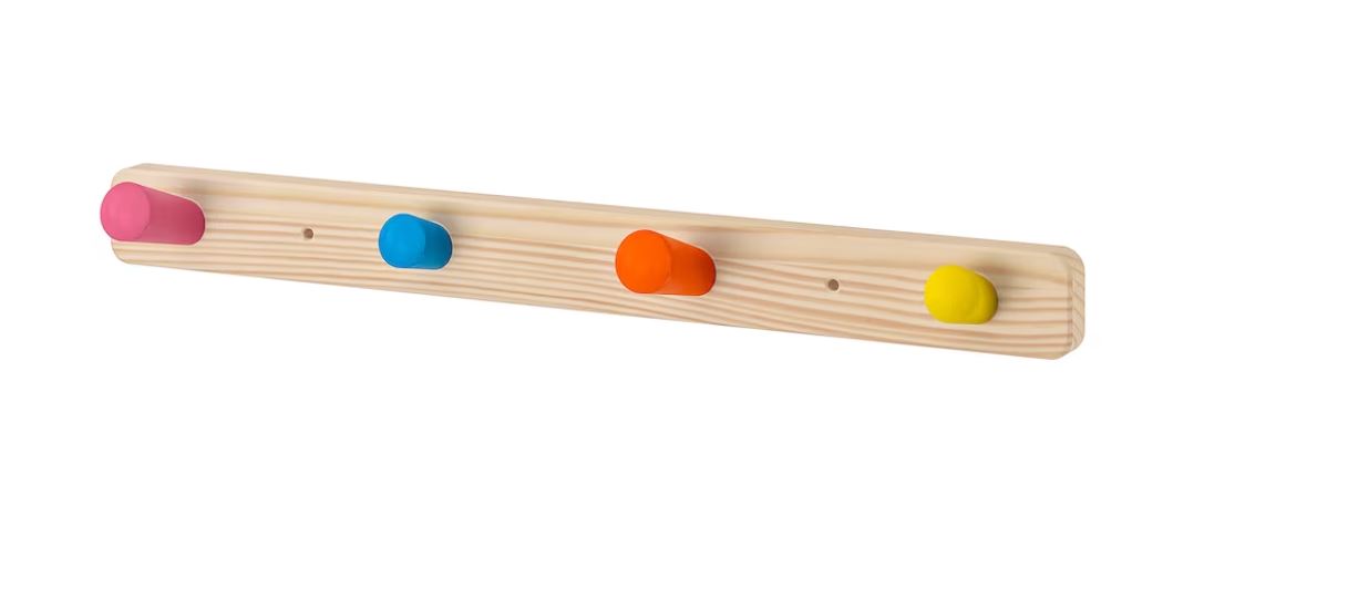 FLISAT. Perchero de cuatro ganchos.