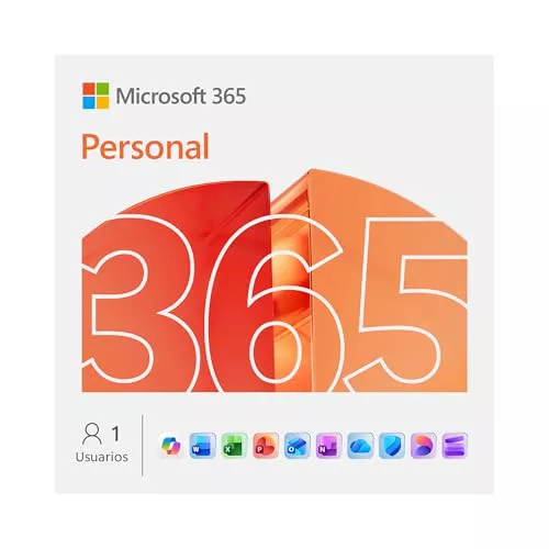 Microsoft 365 Personal | 12 meses | 1 persona | Apps Office con IA | 1TB de Almacenamiento OneDrive