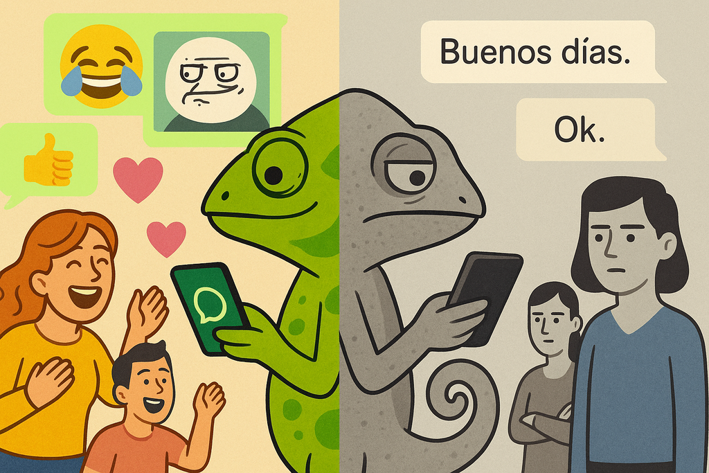 WhatsApp está lleno de “camaleones”: en algunos grupos me comunico con memes y en otros ni siquiera doy los buenos días