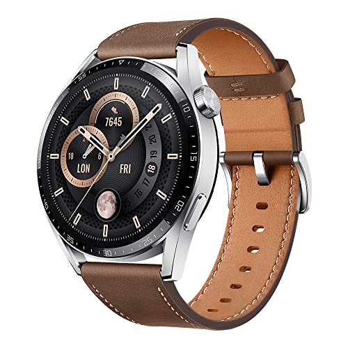 HUAWEI Watch GT 3 46mm Smartwatch, Reloj deportivo, con monitorización SpO2, con pantalla grande, Reloj entrenamiento, Reloj inteligente, Versión Española, Marrón